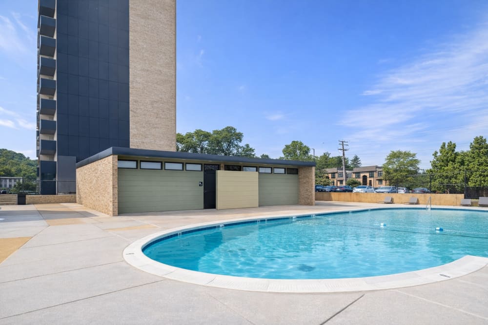 Swimming Pool w/ Pool House at Ruxton Tower in Towson, Maryland
