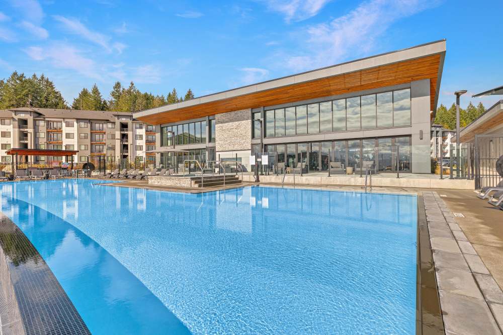 Beautiful Infinite Pool at The Highlands at Silverdale in Silverdale, Washington