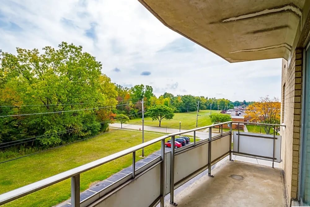 Balcony at Granada Gardens Apartments in Warrensville Heights, Ohio