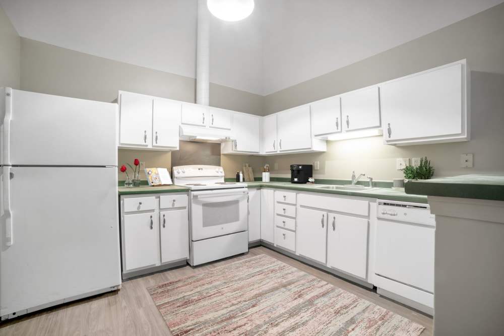 Fully-equipped kitchen at Robertson on the River in Taunton, Massachusetts