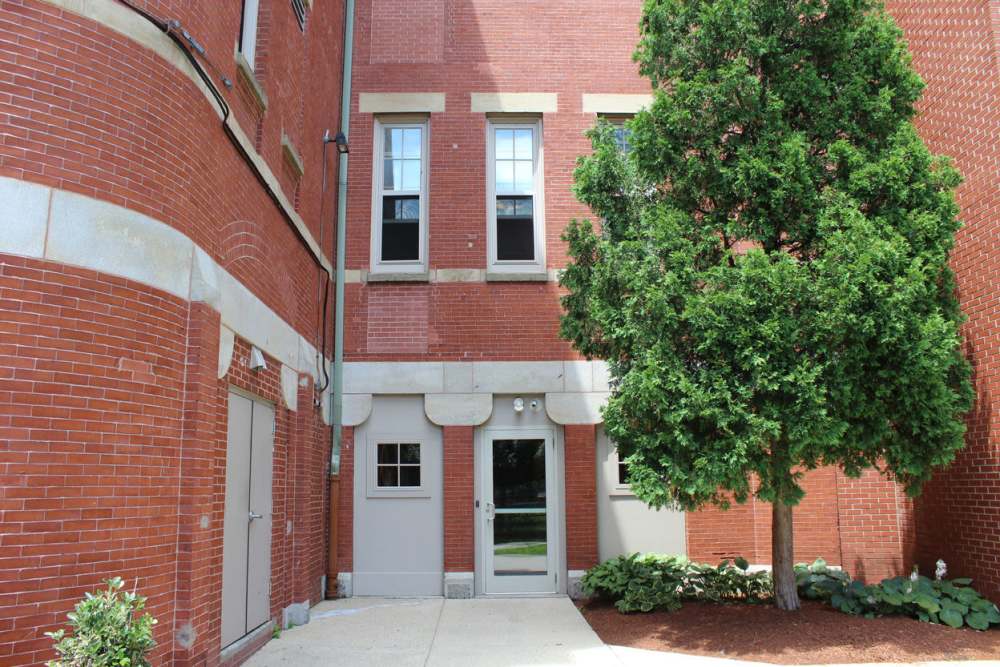 Front door of an apartments at School House Kennilworth Williams in Roxbury,Massachusetts