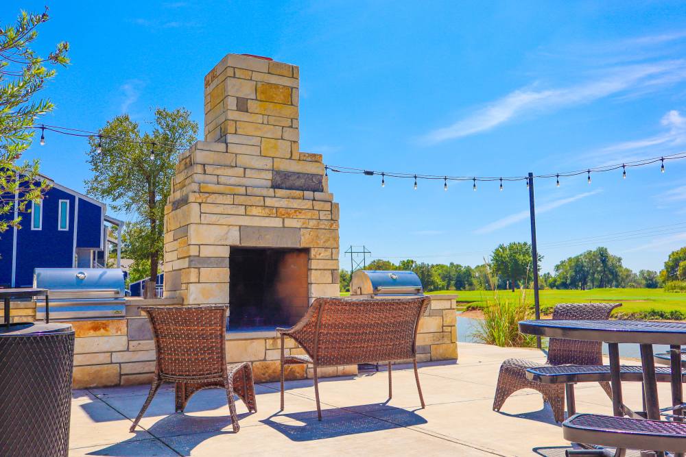 Firepit at The Landing on 9 in Norman, Oklahoma