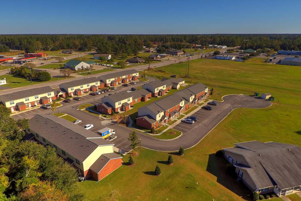 Aerial shot of the properties at Butler Crossing I in Kingstree,South Carolina