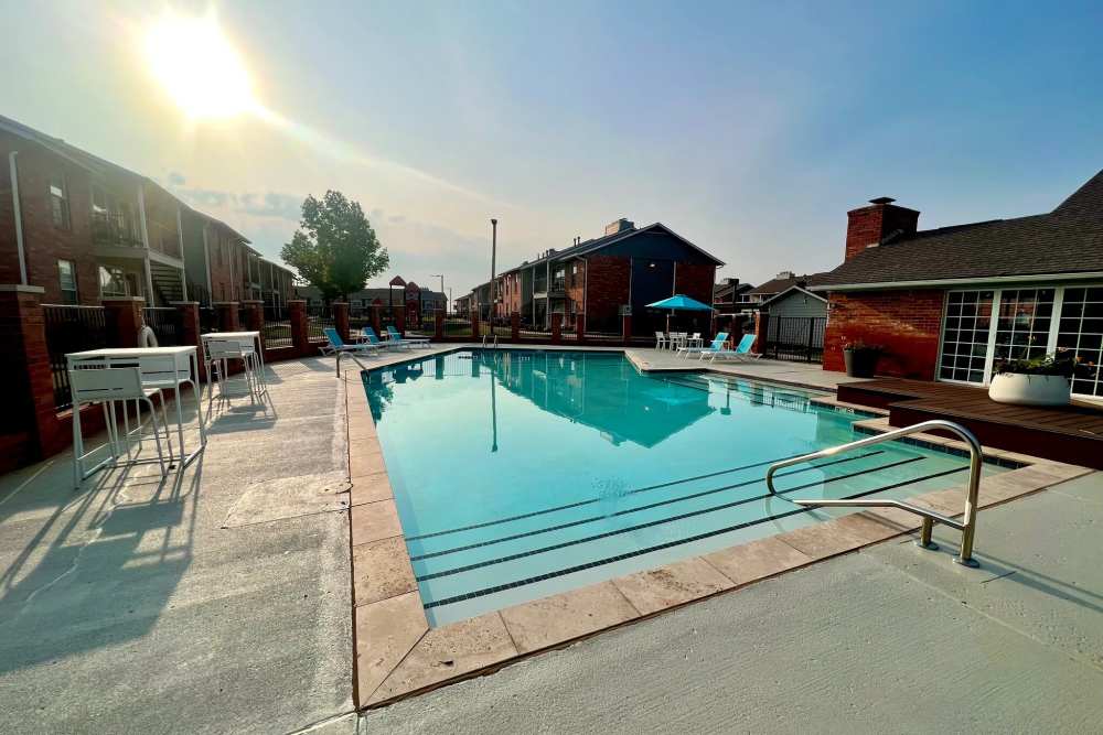 Beautiful swimming pool at Quail Ridge in Oklahoma City,Oklahoma
