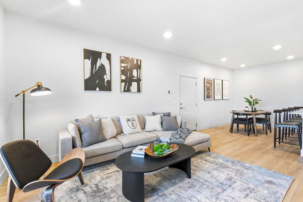 Modern-Style Living Room at The Heights at Happy Valley in Happy Valley, Oregon