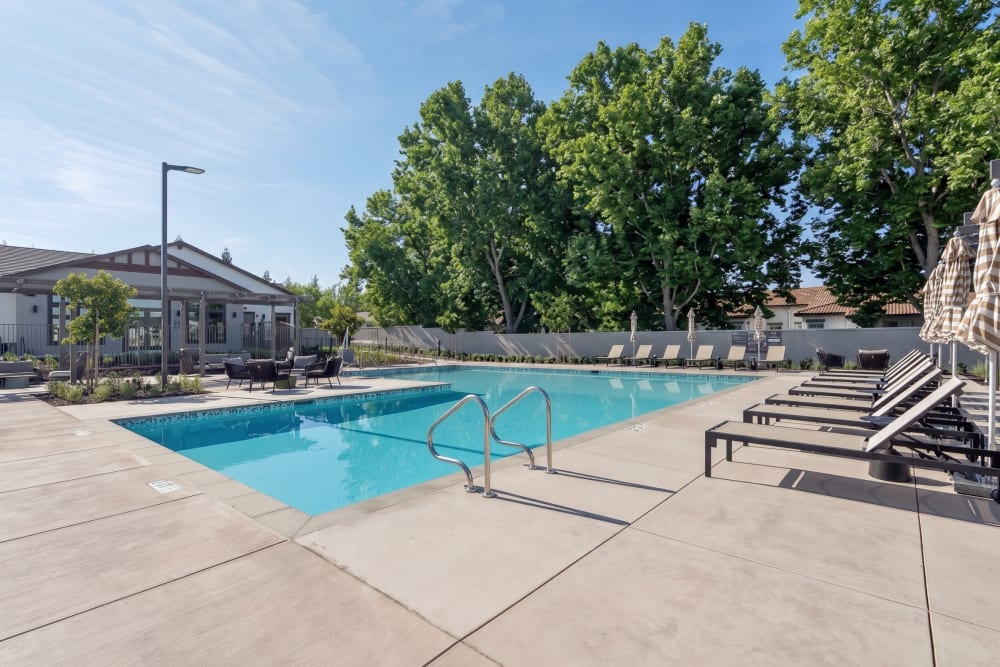  Pool Area at Crescent Apartments in Roseville, California