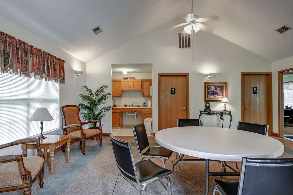 Community common room at Oakmont Greene I in Mount Hope, West Virginia