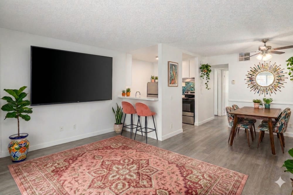 Quartz countertops at Alpine Terrace Apartments in Canoga Park, California