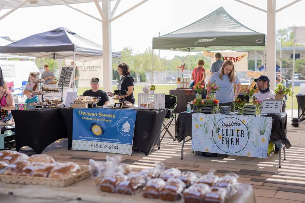 Event with multiple stalls at Villas at Stonebridge in Owasso, Oklahoma