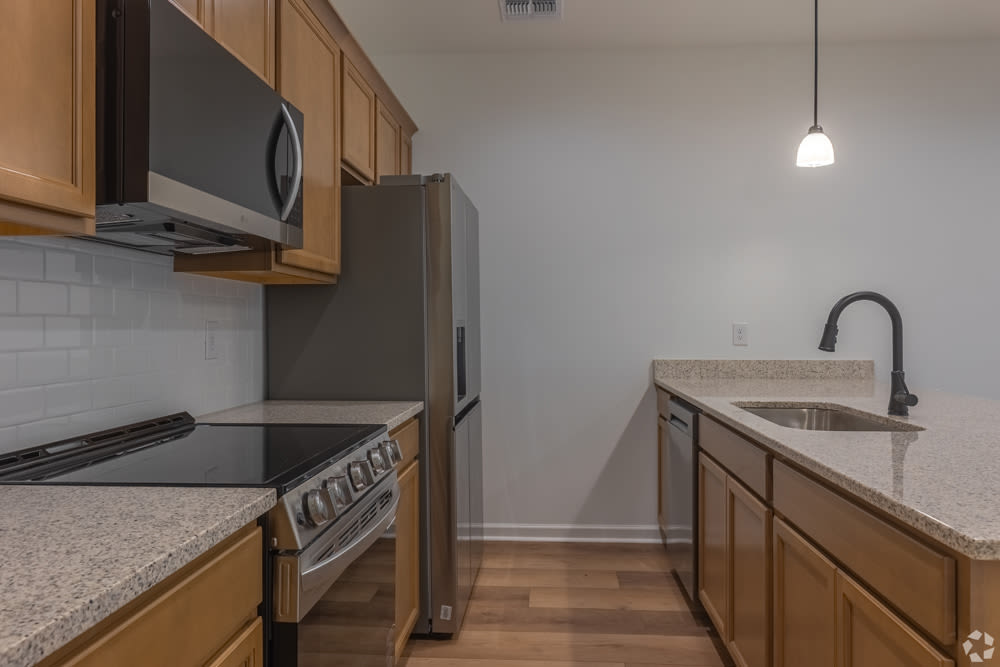 Kitchen of the community at Willow Brook Townhomes in Bossier City, LouisianaAerial view of the community at Willow Brook Townhomes in Bossier City, Louisiana