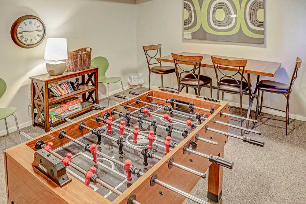 Game room featuring foosball table at Alston Park in Cincinnati, Ohio