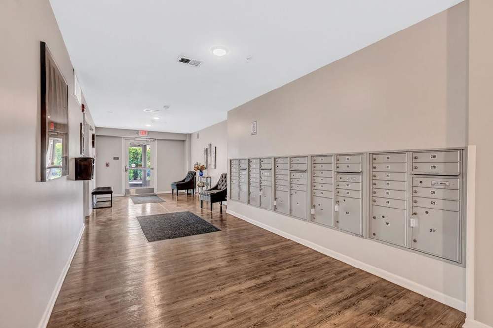 Community locker room at Audubon Crossing Senior Community in Dayton, Ohio 