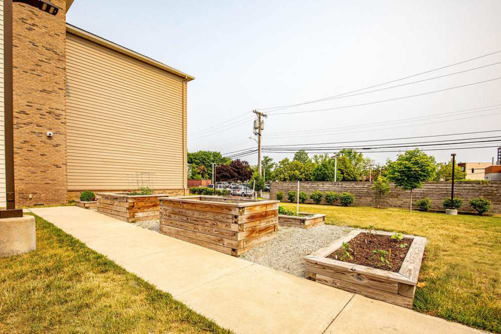 Greenery all around the community at Audubon Crossing Senior Community in Dayton, Ohio 