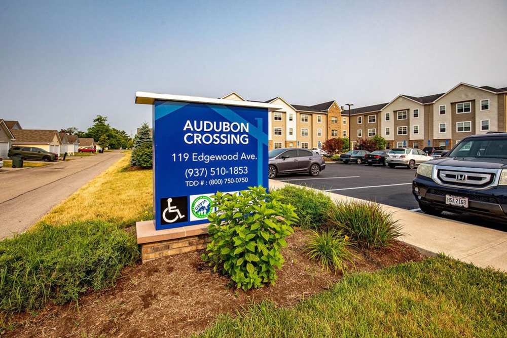 Signboard at Audubon Crossing Senior Community in Dayton, Ohio 