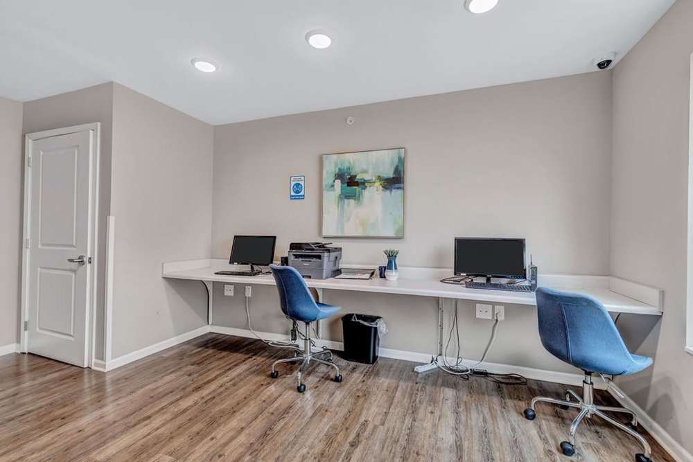 Business center at Audubon Crossing Senior Community in Dayton, Ohio 