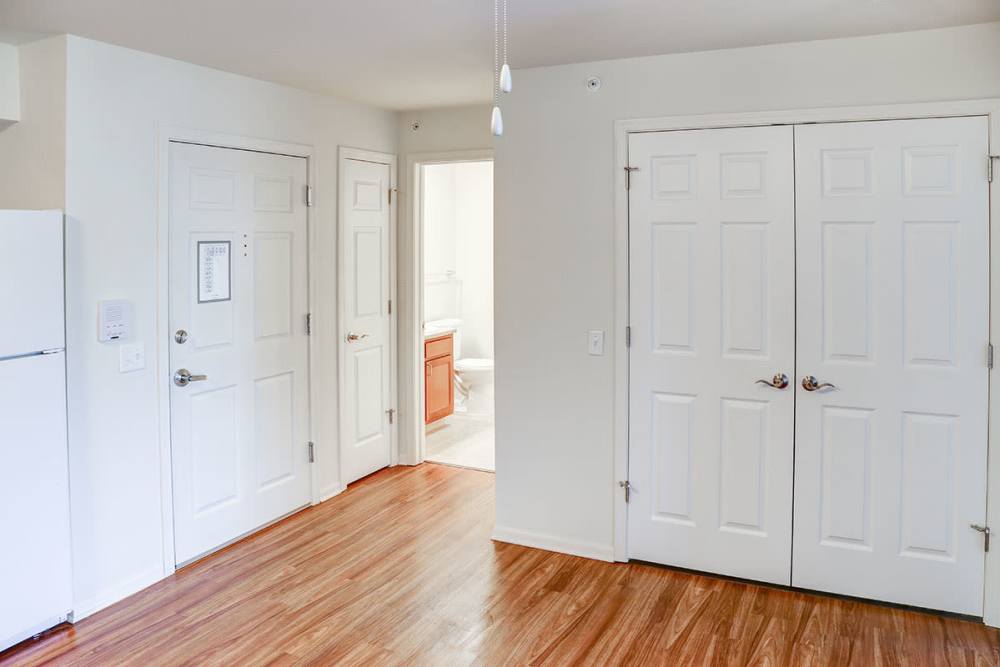 Open layout with white doors and access to a bathroom at Hayden House in Springfield, Ohio