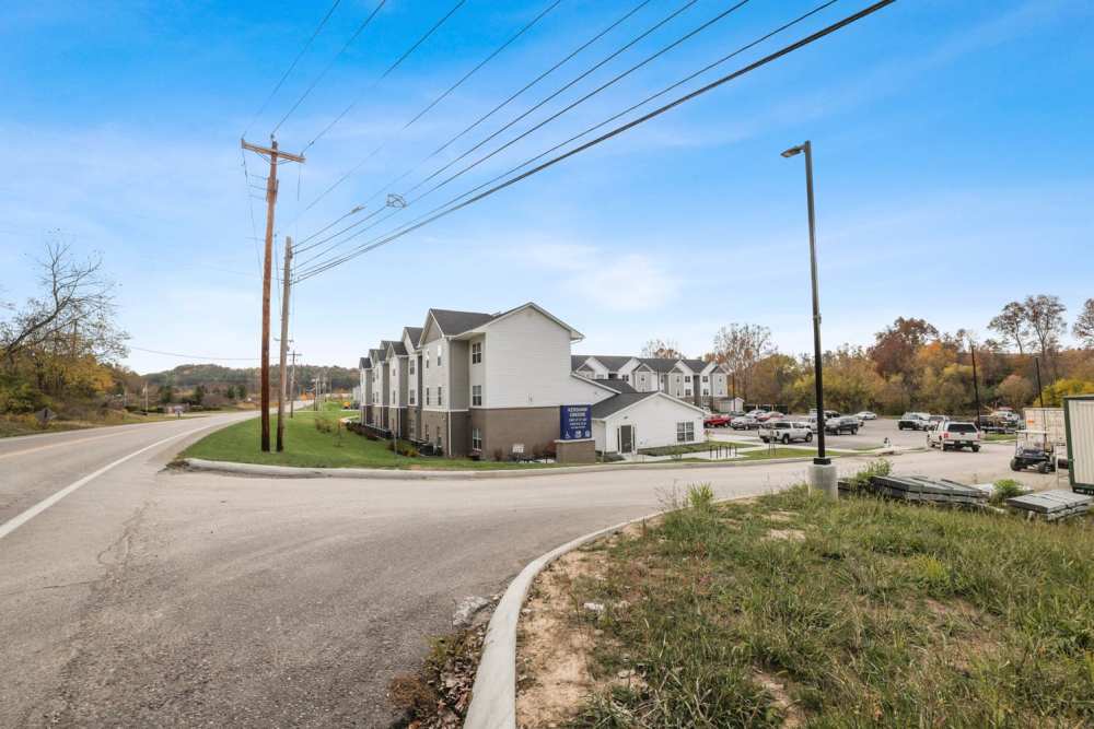 Apartment community with modern buildings at Kershaw Greene II in Athens, Ohio
