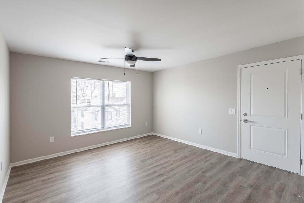 Spacious room with large window providing natural light at Starling Yard in Columbus, Ohio