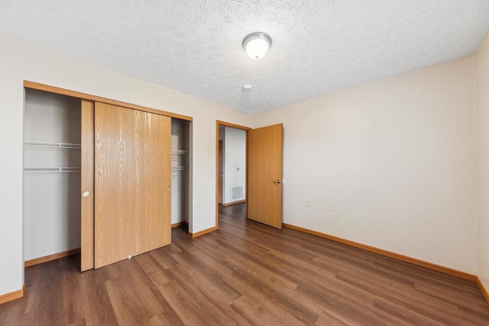 Spacious bedroom with two closets at Webster Glen in Peebles, Ohio