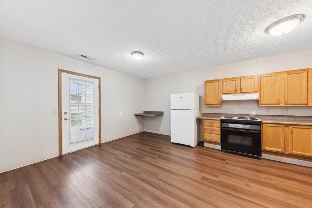 Open layout kitchen at Webster Glen in Peebles, Ohio