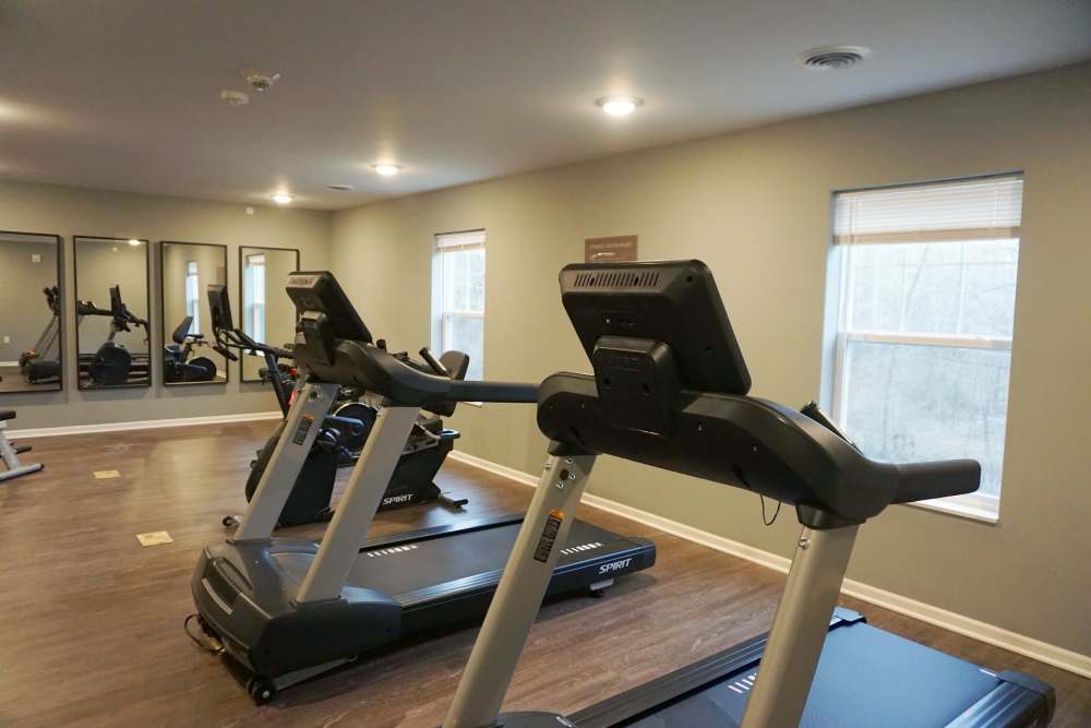 Fitness center with treadmills at Wendler Commons in Columbus, Ohio