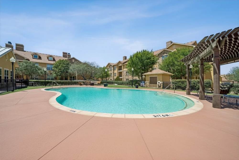 Resort-style swimming pool at Blue Ridge in Midland, Texas
