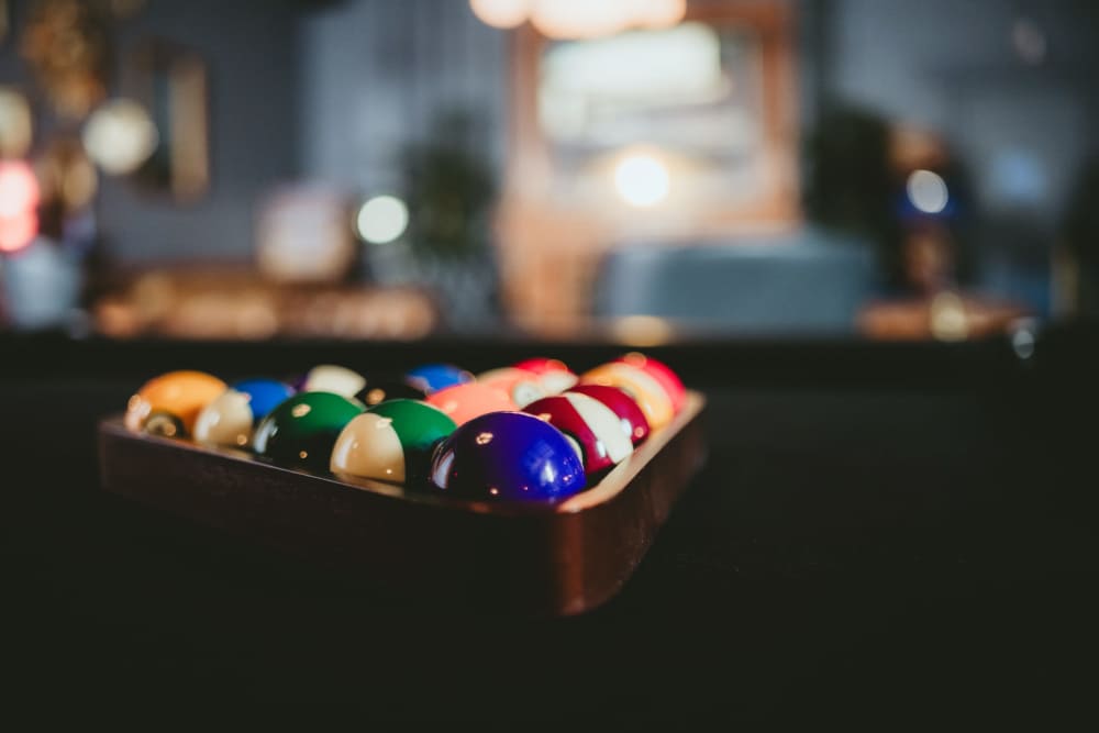 Games room with 8-ball at Mosaic in Shelton, Connecticut