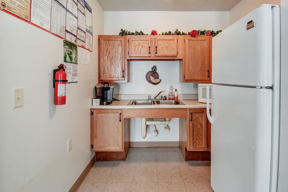 Clubhouse kitchen at Heathermoor I in Weirton, West Virginia