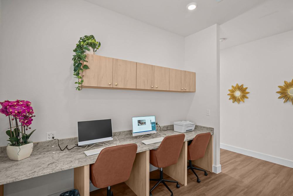 Business center at Springwood at Aliana in Richmond, Texas
