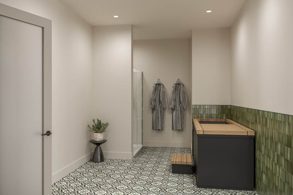 Sauna area at Romero Apartments in Pensacola, Florida