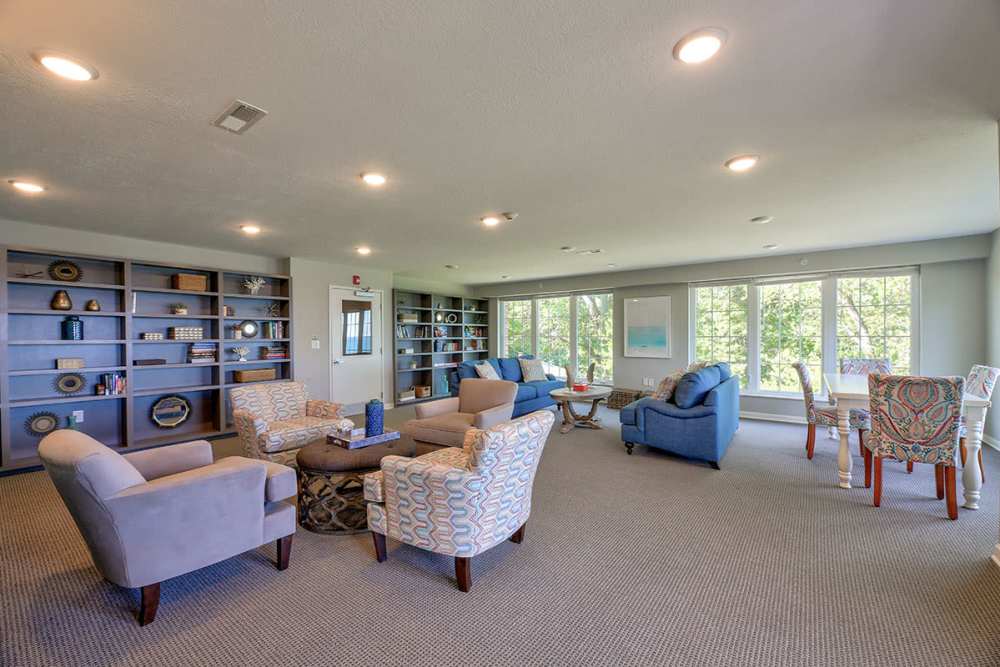 Well-maintained community room at Willoughbeach Terrace Senior Living in Willowick, Ohio 