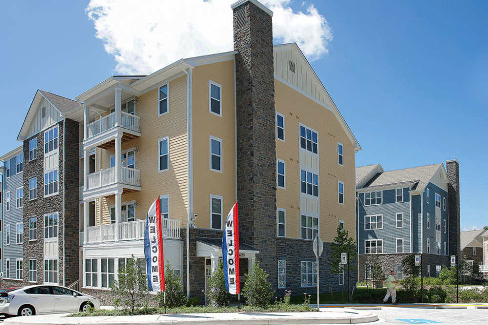 Apartment building at Burgess Mill Station in Ellicott City, Maryland