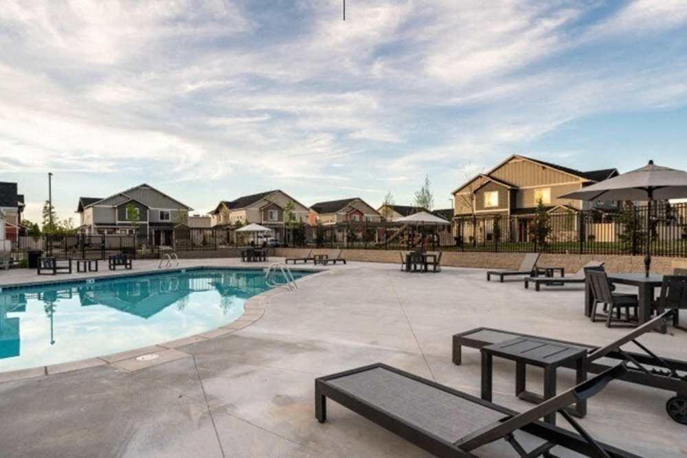Resort-style swimming pool at The Enclave in Meridian, Idaho