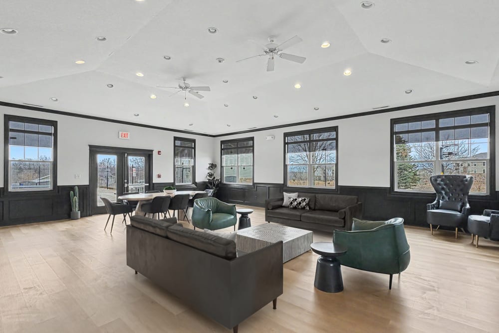 Clubhouse interior at Pointe 28 in Ankeny, Iowa
