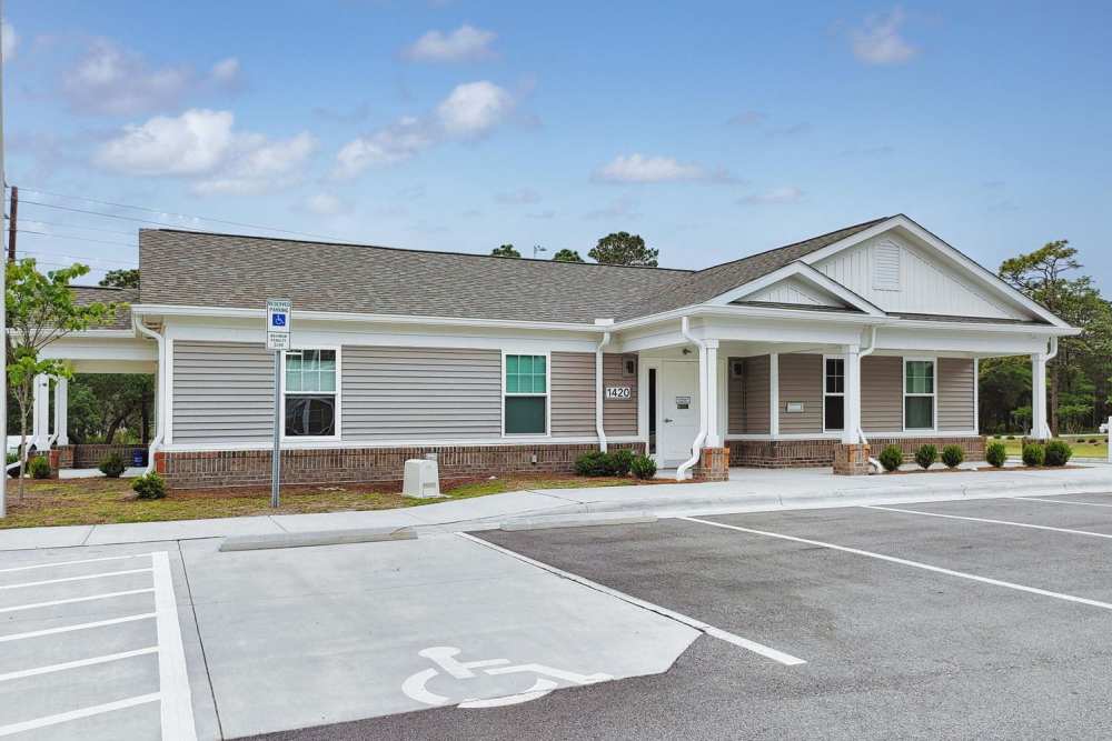 Leasing office exterior at Harbor Meadows in Calabash, North Carolina