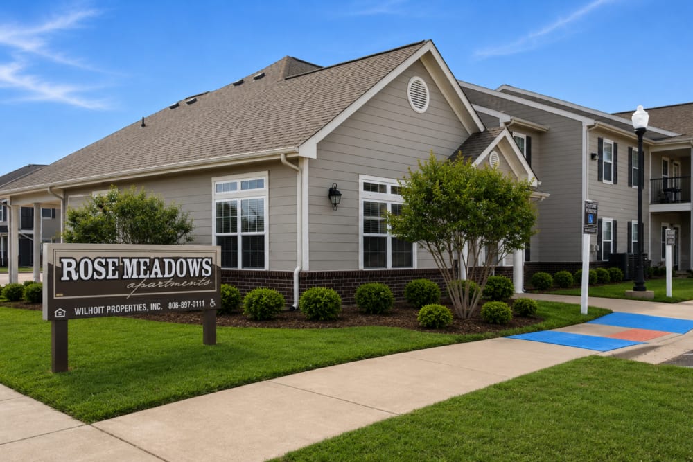 Clubhouse view at Rose Meadows Apartments in Levelland,Texas