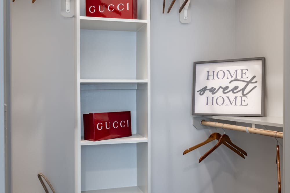Walk in closets are standard at Seven17 Lehman