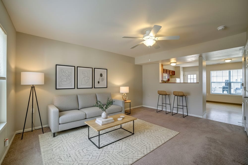 Living room at Arneman Place in Erie, Pennsylvania