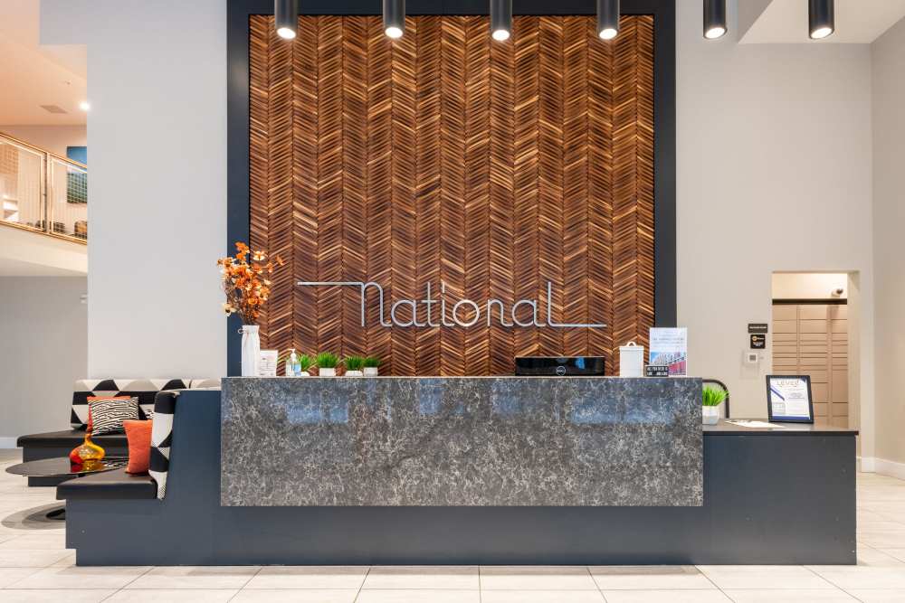 Front desk at The National in Philadelphia, Pennsylvania