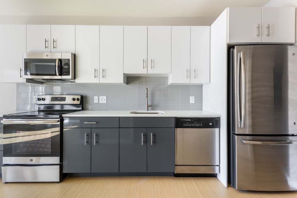 Stainless-steel appliances at The National in Philadelphia, Pennsylvania
