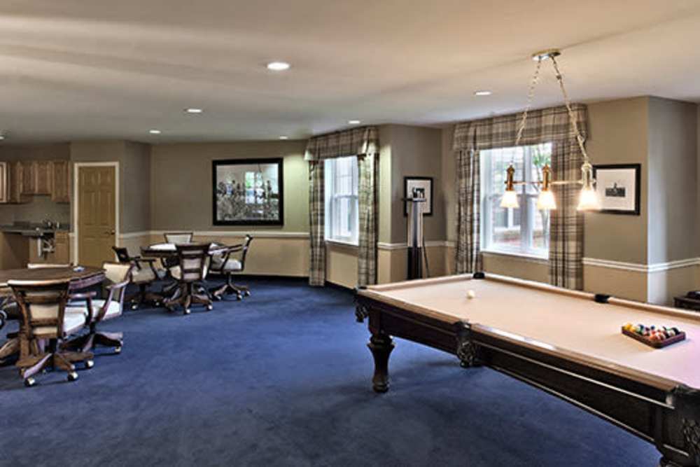Game room at Hampshire Village in Silver Spring, Maryland