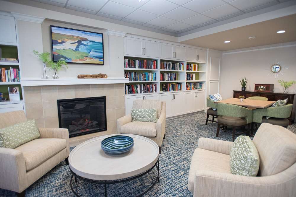 Community space at Merrill Gardens at Bankers Hill in San Diego, California. 