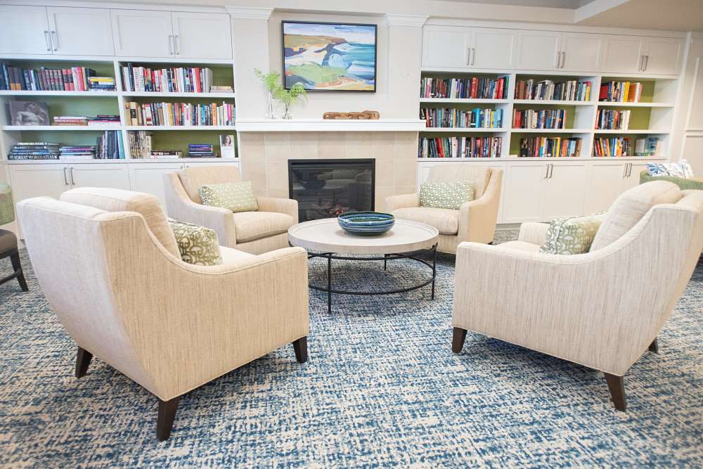 Community space at Merrill Gardens at Bankers Hill in San Diego, California. 