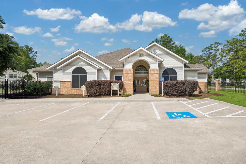 Apartment entrance at Timber Run in , Texas