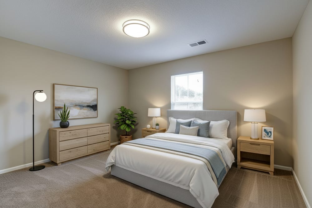 Furnished bedroom at Pringle House Senior Living in Buckhannon, West Virginia