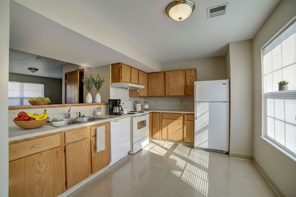 Spacious furnished kitchen at Raystown Crossing in Shippensburg, Pennsylvania