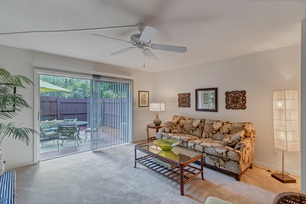 Well-lit living room at Carlton Arms Of St. Petersburg in St Petersburg, Florida 