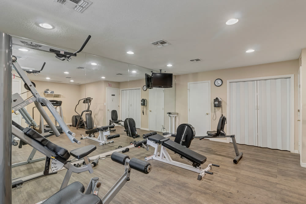 Fitness center at Carlton Arms Of St. Petersburg in St Petersburg, Florida 