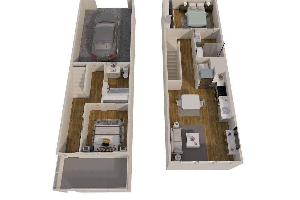 1R Townhome floor plan for The Havenly Gilbert in Gilbert, Arizona