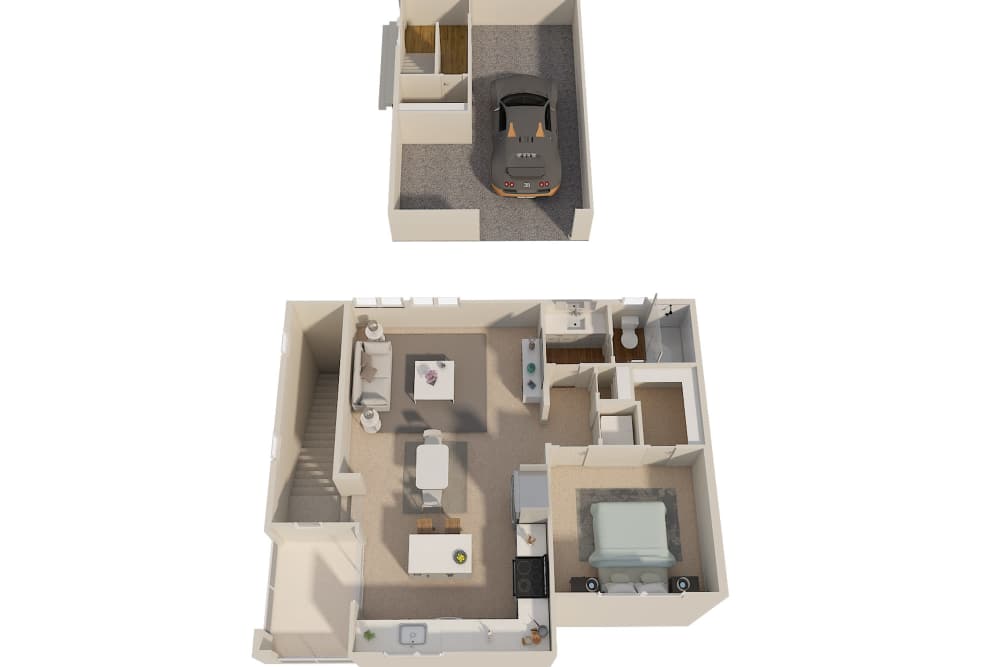 Carriage floor plan for The Havenly Gilbert in Gilbert, Arizona